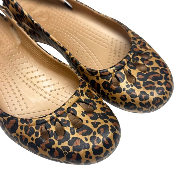 Crocs Kadee Women’s Leopard Print Flats – US 7 – Gently Used - Picture 5 of 13